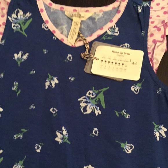 Matilda Jane NWT Blue floral dress w/ drop waist, - Picture 2 of 2